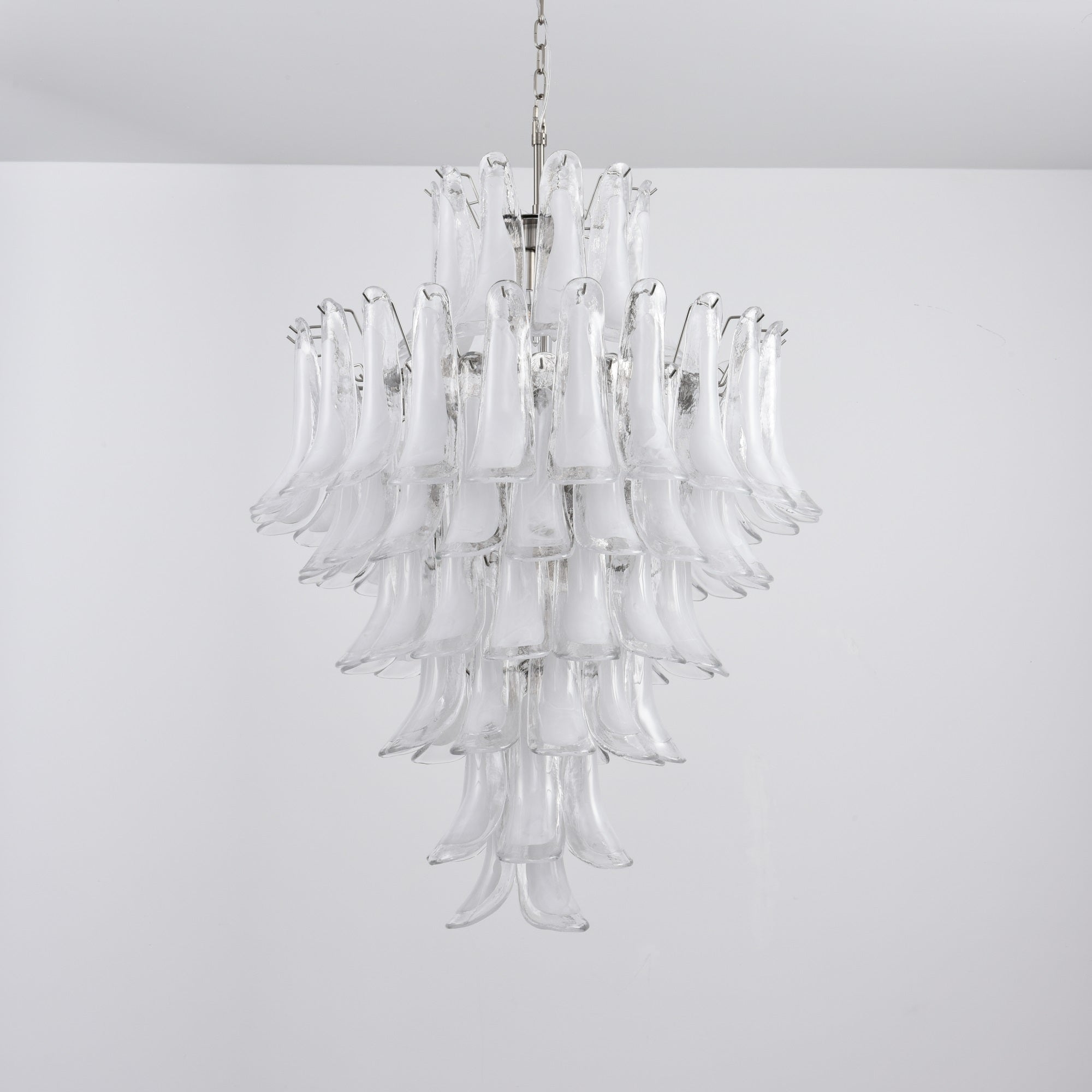 White Cloud Glass Petals Chandelier 31.5" D