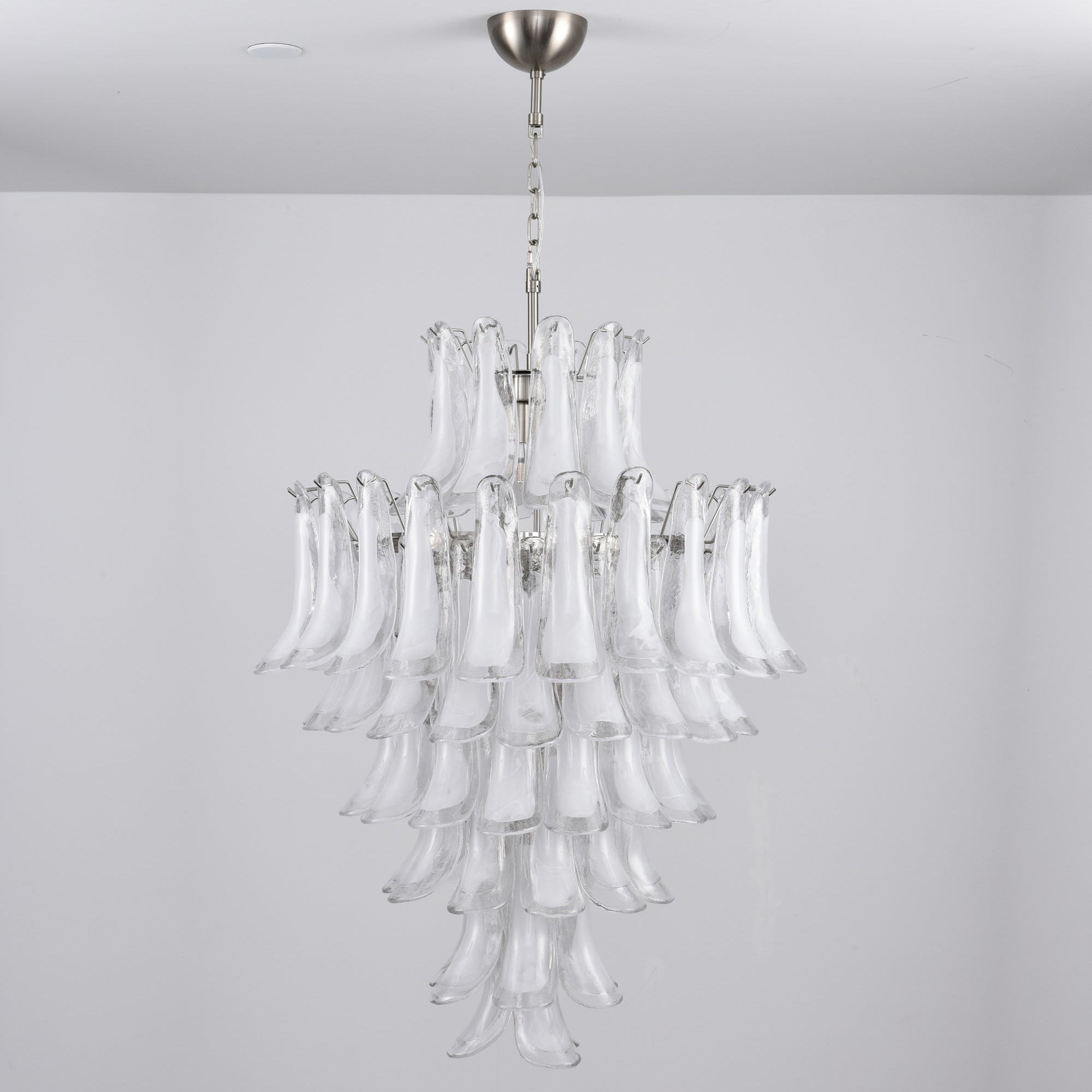White Cloud Glass Petals Chandelier 31.5" D