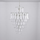 White Cloud Glass Petals Chandelier 31.5" D