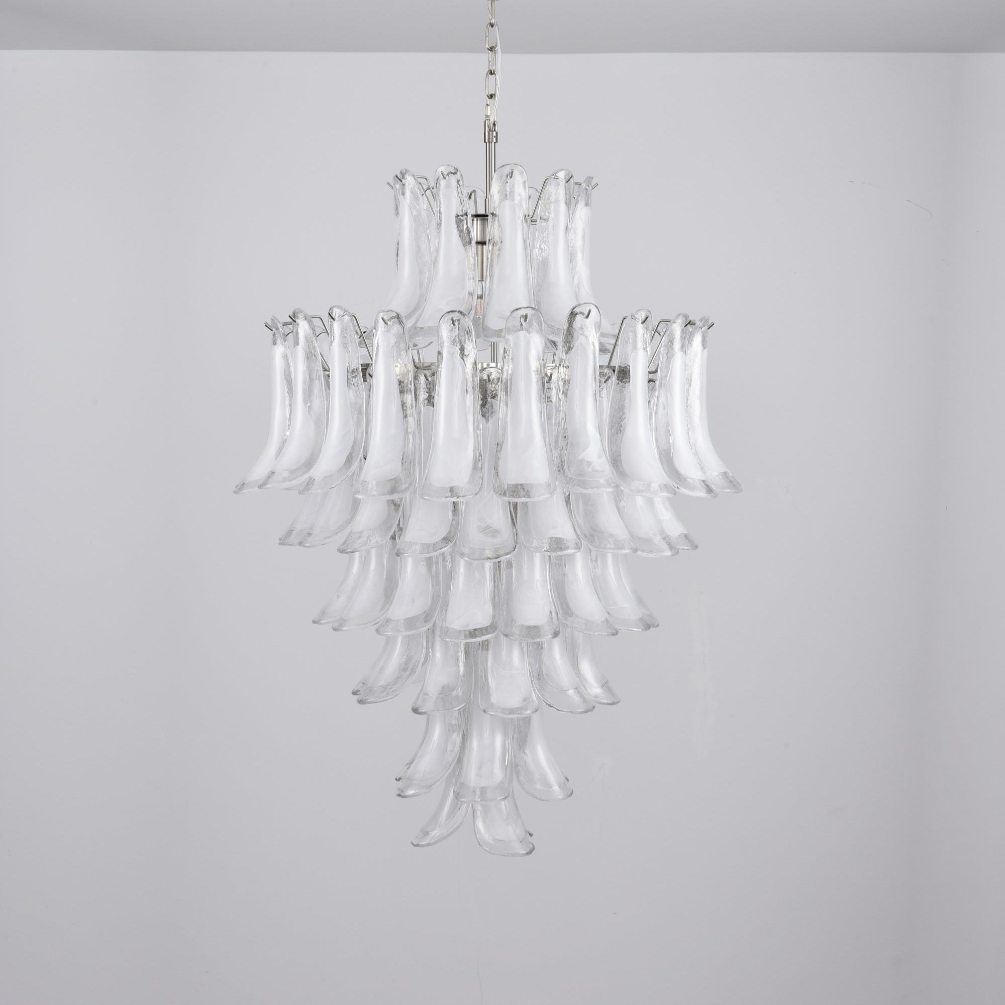 White Cloud Glass Petals Chandelier 31.5" D