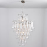 White Cloud Glass Petals Chandelier 31.5" D