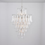 White Cloud Glass Petals Chandelier 31.5" D