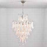 White Cloud Glass Petals Chandelier 31.5" D