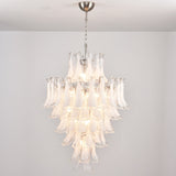 White Cloud Glass Petals Chandelier 31.5" D