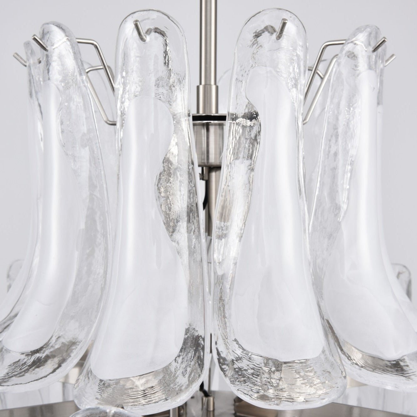 White Cloud Glass Petals Chandelier 31.5" D