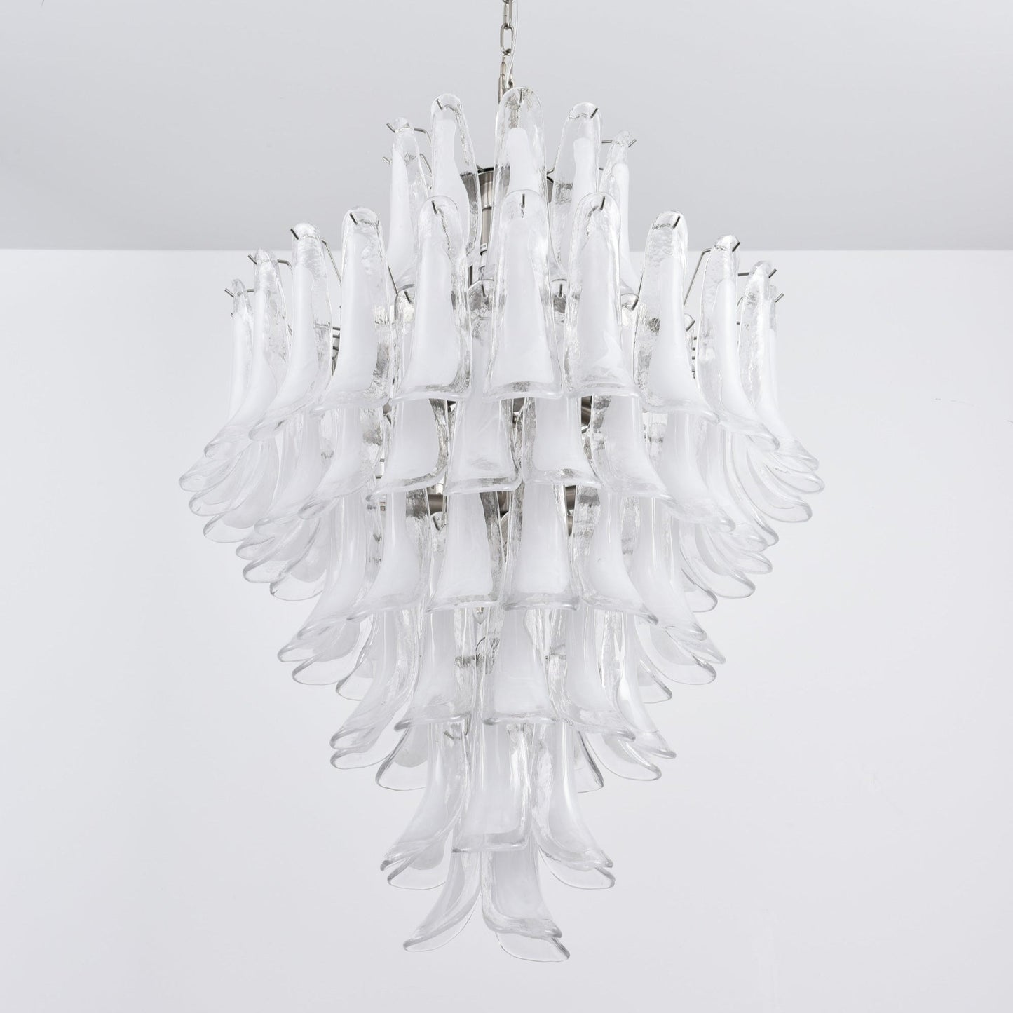 White Cloud Glass Petals Chandelier 31.5" D