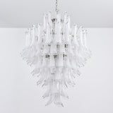 White Cloud Glass Petals Chandelier 31.5" D