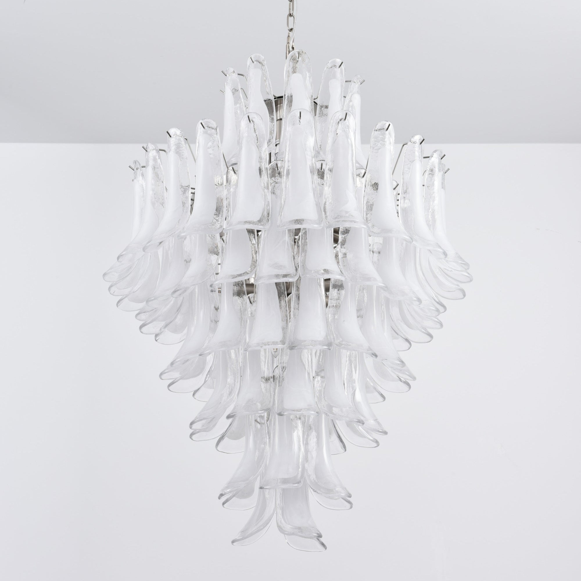 White Cloud Glass Petals Chandelier 31.5" D