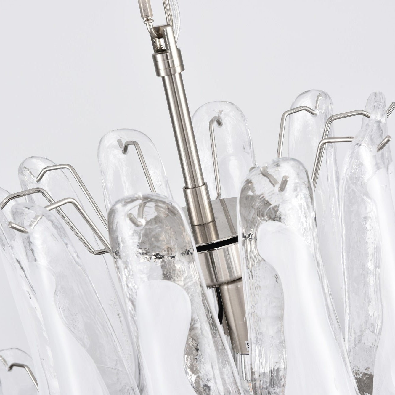 White Cloud Glass Petals Chandelier 31.5" D