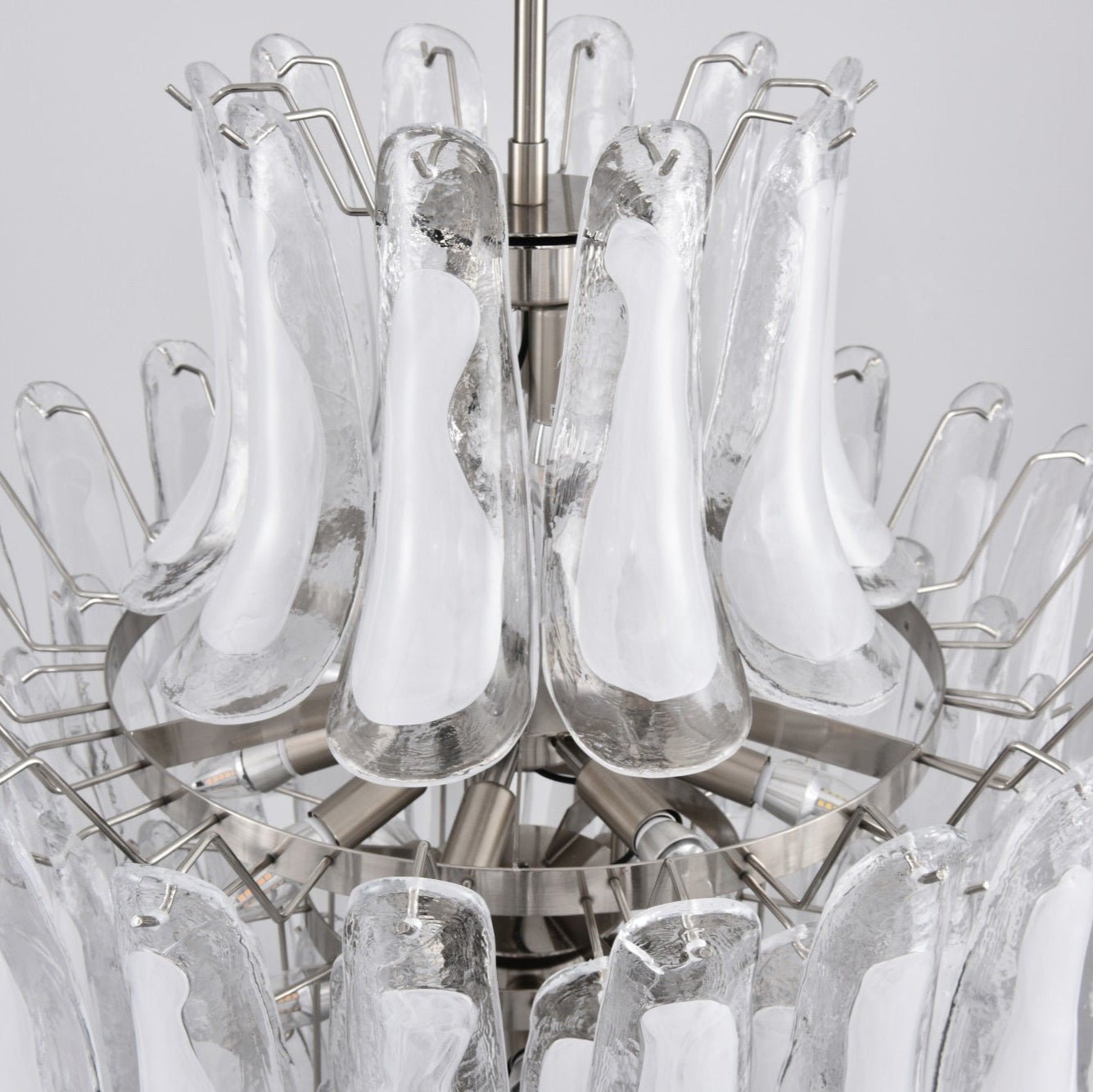 White Cloud Glass Petals Chandelier 31.5" D