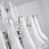 White Cloud Glass Petals Chandelier 31.5" D