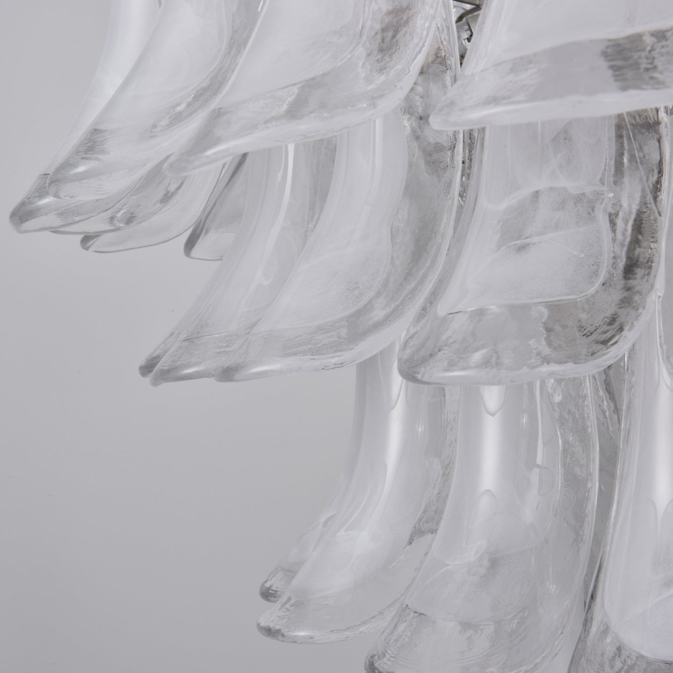 White Cloud Glass Petals Chandelier 31.5" D