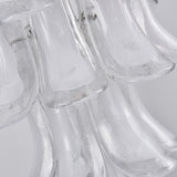White Cloud Glass Petals Chandelier 31.5" D