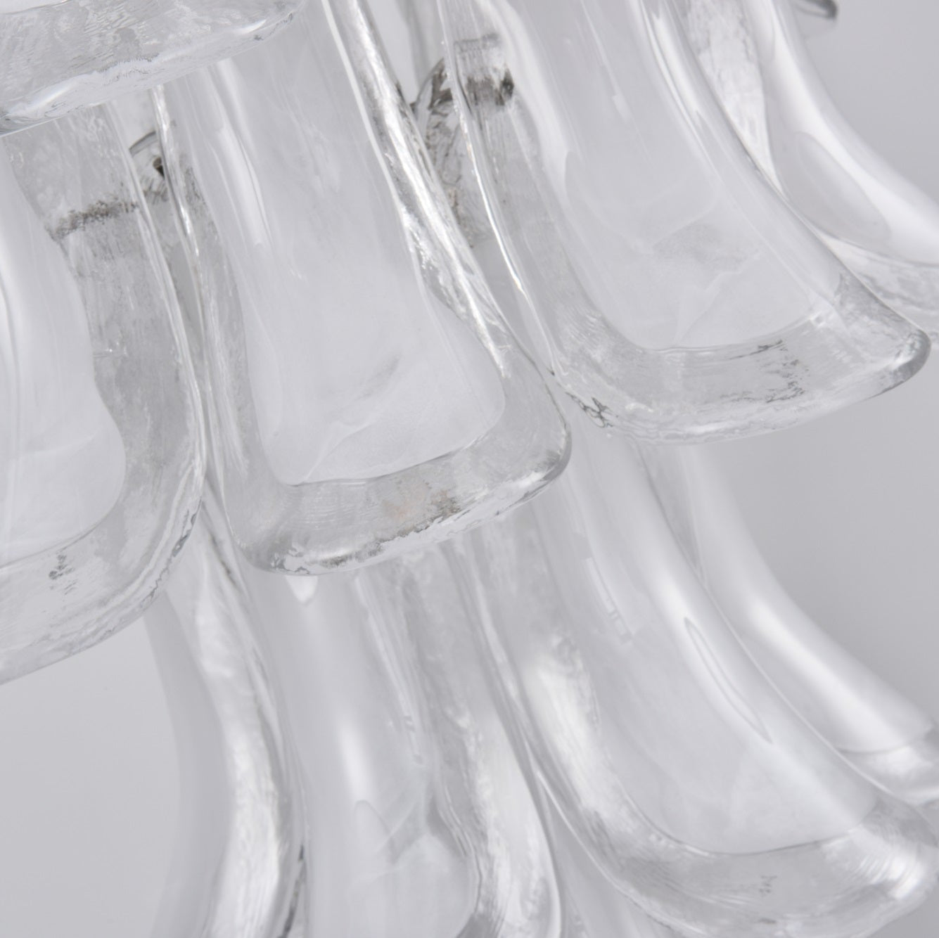 White Cloud Glass Petals Chandelier 31.5" D