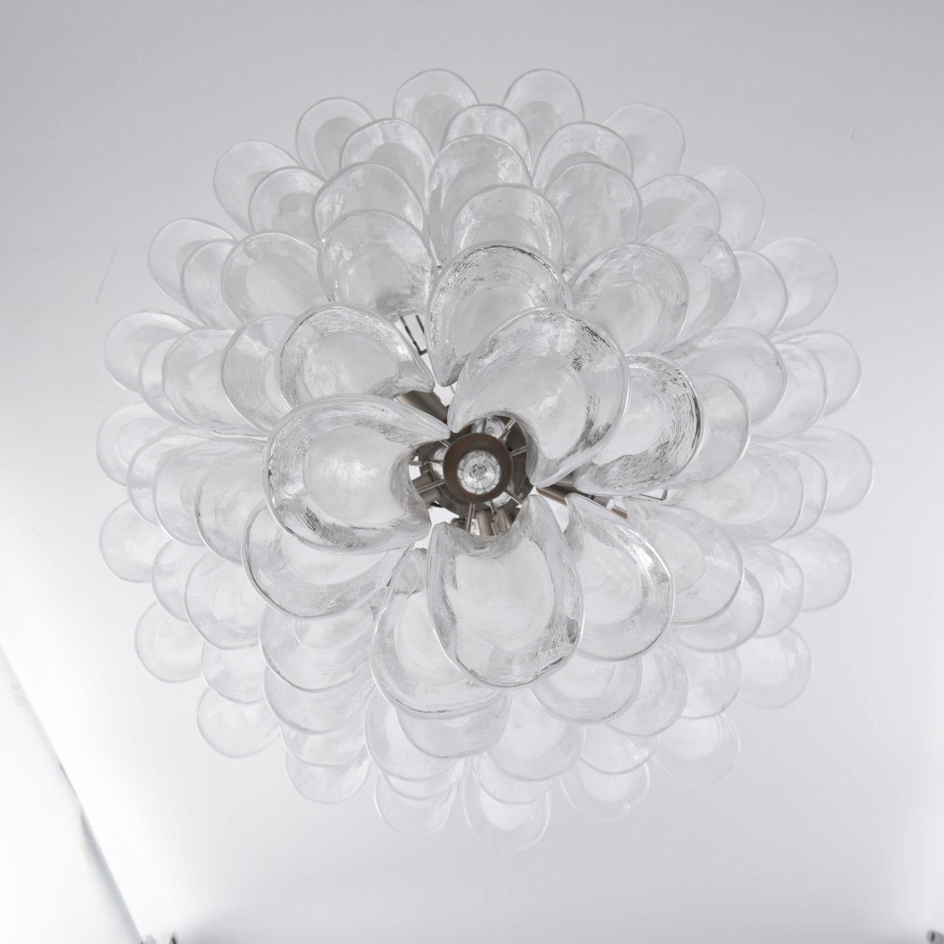 White Cloud Glass Petals Chandelier 31.5" D
