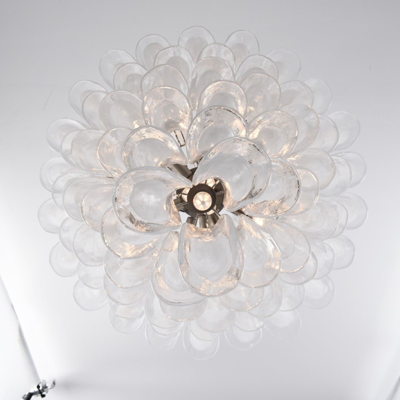 White Cloud Glass Petals Chandelier 31.5" D