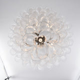 White Cloud Glass Petals Chandelier 31.5" D