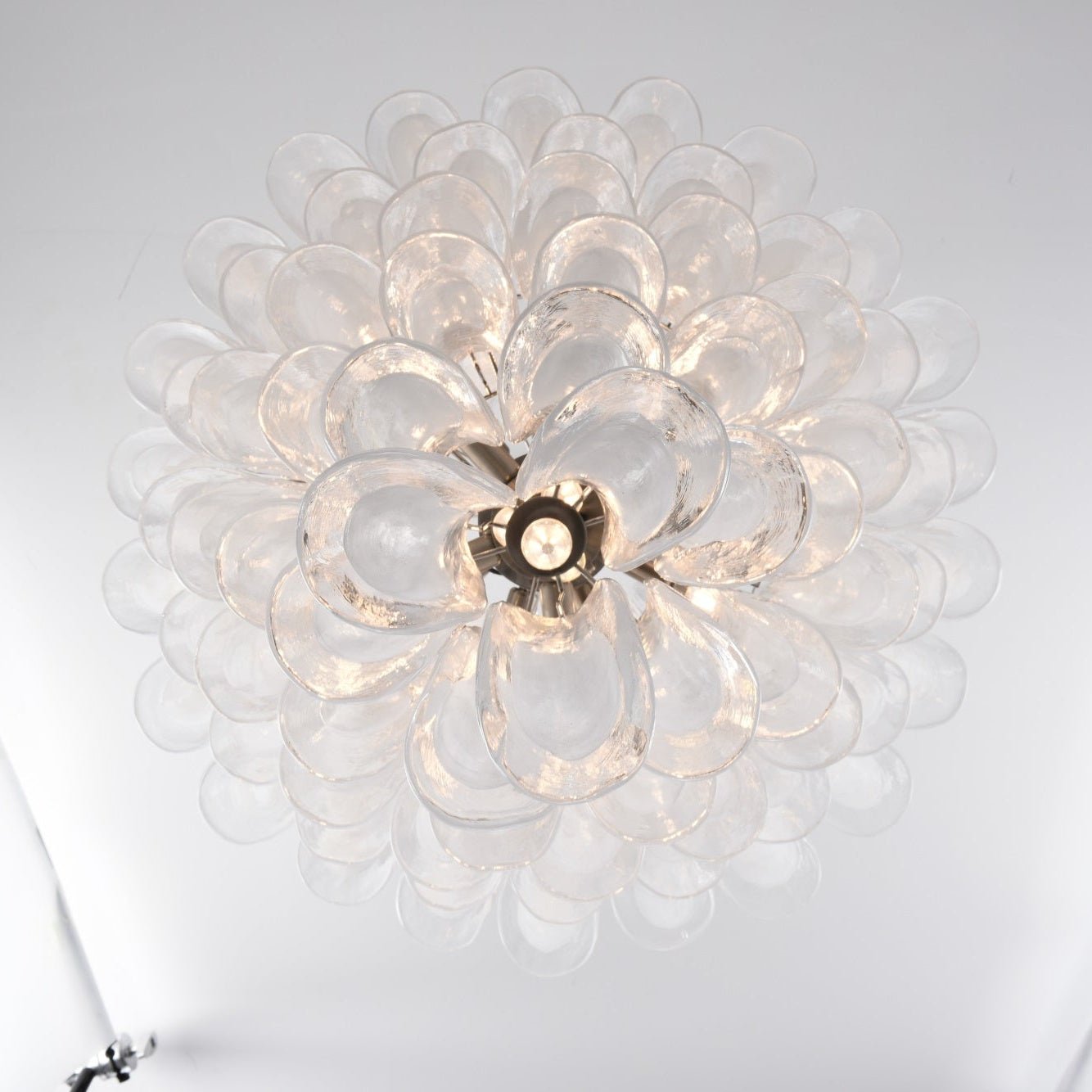 White Cloud Glass Petals Chandelier 31.5" D