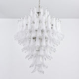 White Cloud Glass Petals Chandelier 31.5" D