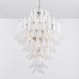 White Cloud Glass Petals Chandelier 31.5" D