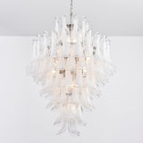 White Cloud Glass Petals Chandelier 31.5" D