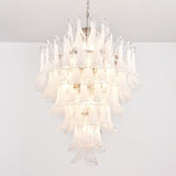 White Cloud Glass Petals Chandelier 31.5" D