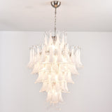 White Cloud Glass Petals Chandelier 31.5" D