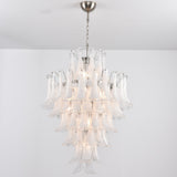White Cloud Glass Petals Chandelier 31.5" D