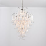 White Cloud Glass Petals Chandelier 31.5" D