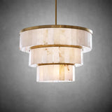 Windham Alabaster Round 3-Tier Chandelier