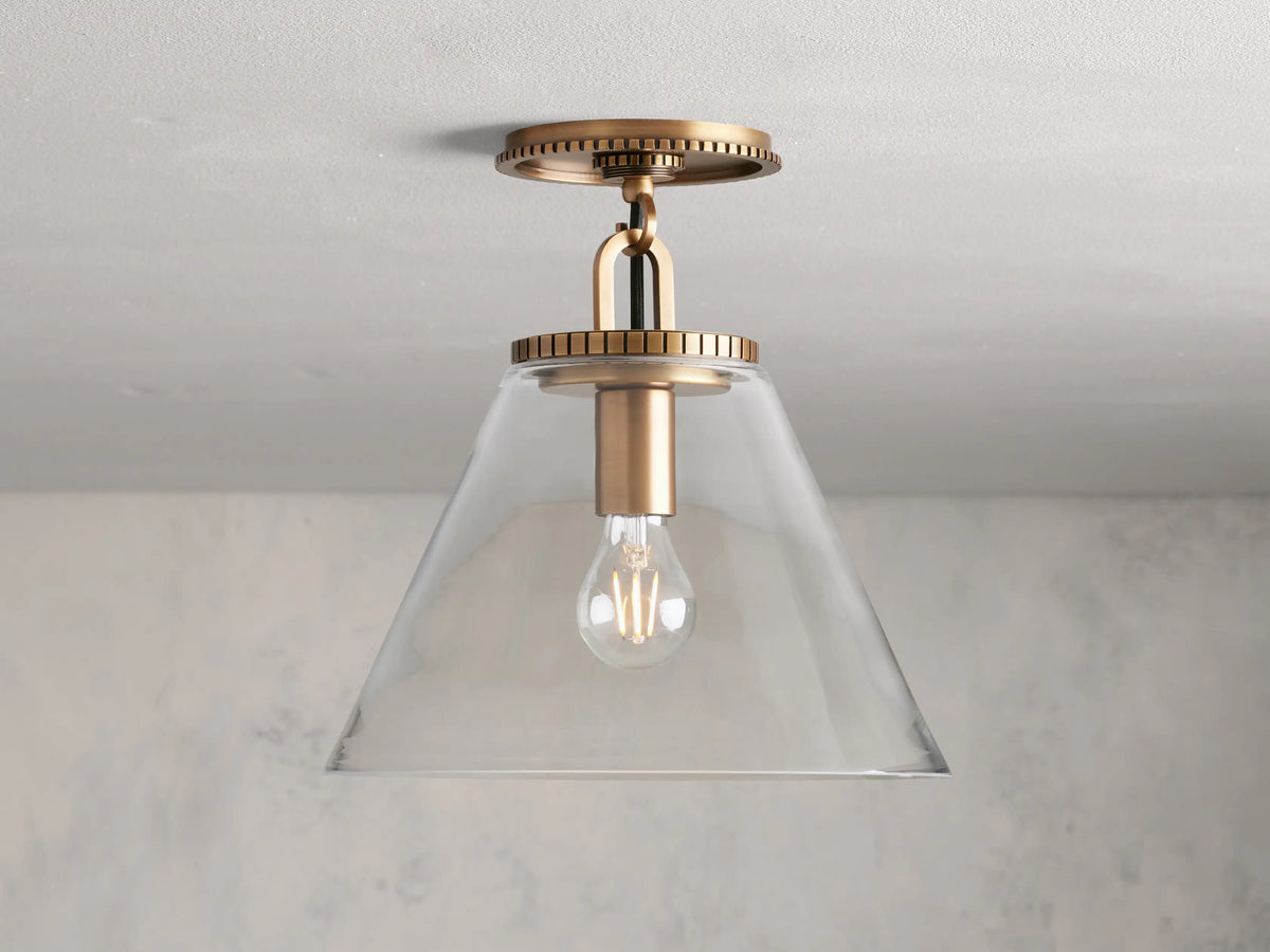 Small Wescott Cone Flush Mount