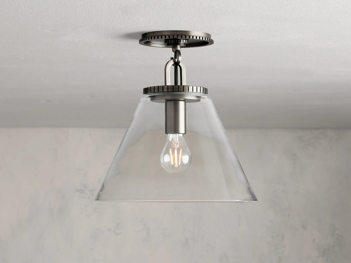 Small Wescott Cone Flush Mount