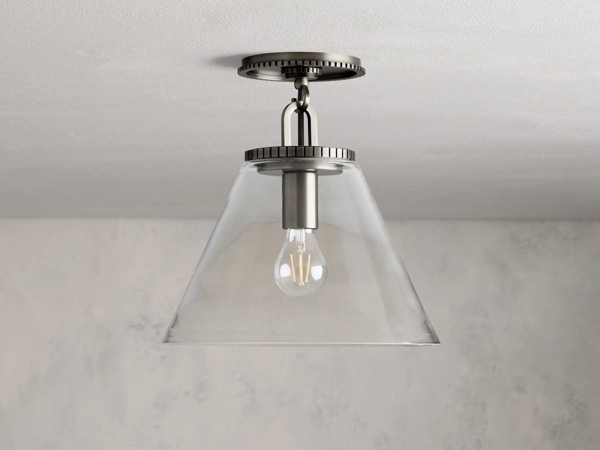 Small Wescott Cone Flush Mount