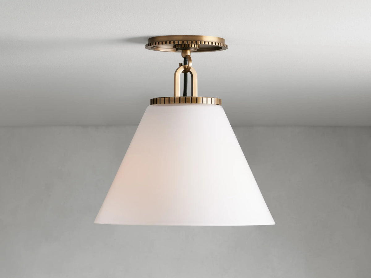 Small Wescott Cone Flush Mount