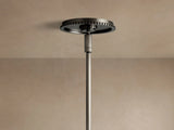 Large Wescott Cone Pendant with Rod in Bronze with Clear Glass