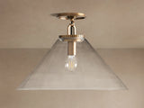 Large Wescott Cone Flush Mount