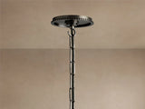 Large Wescott Cone Pendant with Chain in Bronze with Milk Glass