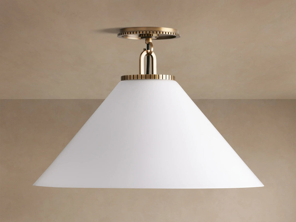 Large Wescott Cone Flush Mount