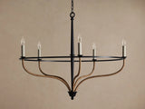 Rosalind Rattan Chandelier in Black