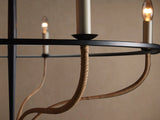 Rosalind Rattan Chandelier in Black