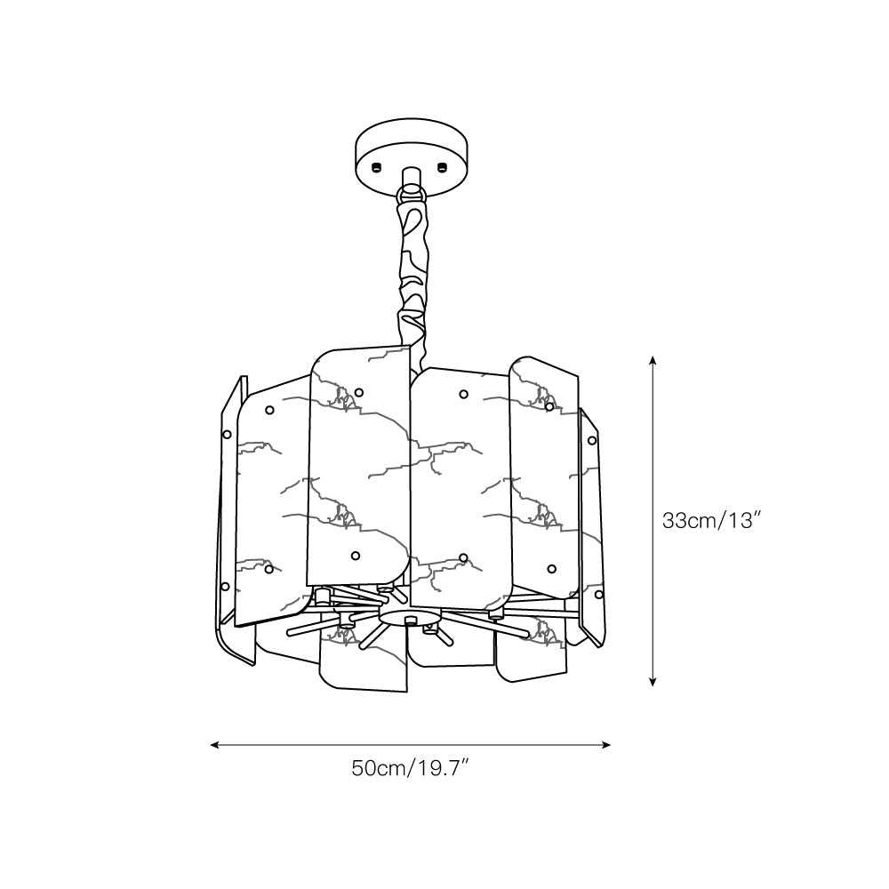 Zoe Tiered Alabaster Chandelier
