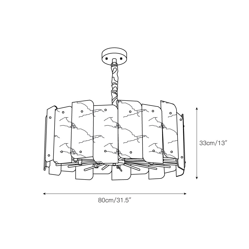 Zoe Tiered Alabaster Chandelier
