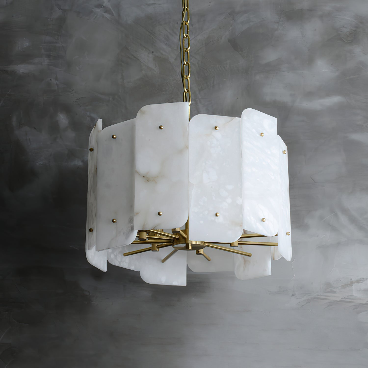 Zoe Tiered Alabaster Chandelier