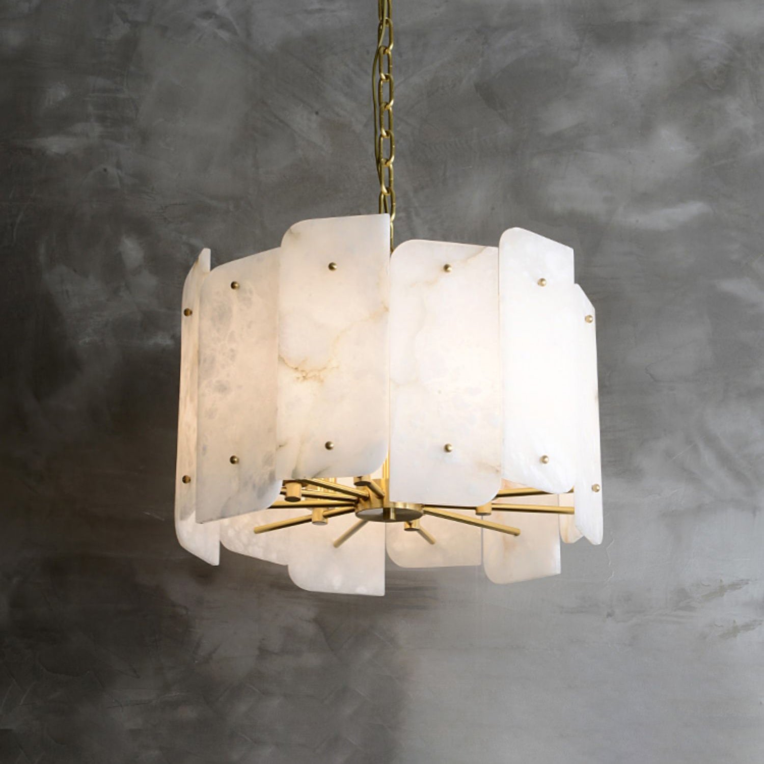 Zoe Tiered Alabaster Chandelier