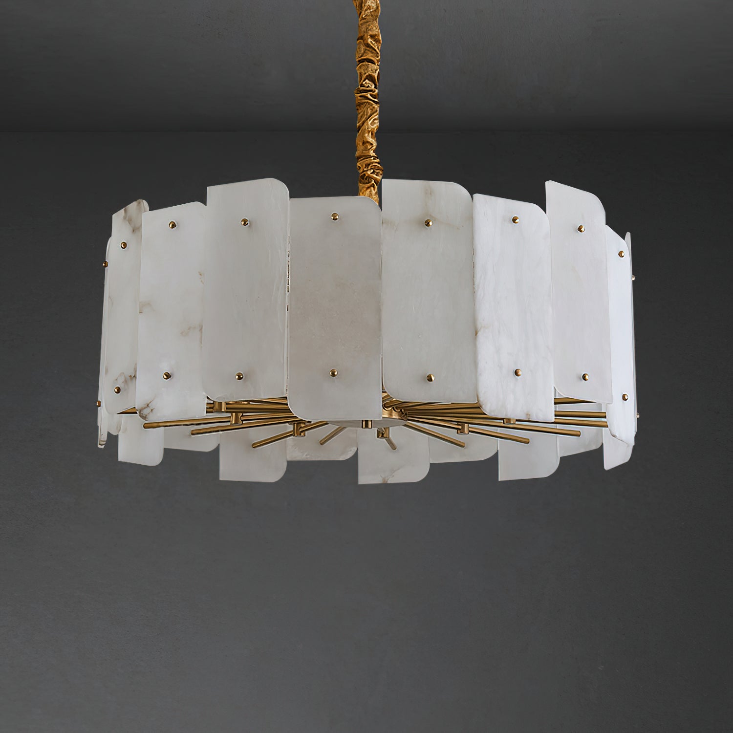 Zoe Tiered Alabaster Chandelier