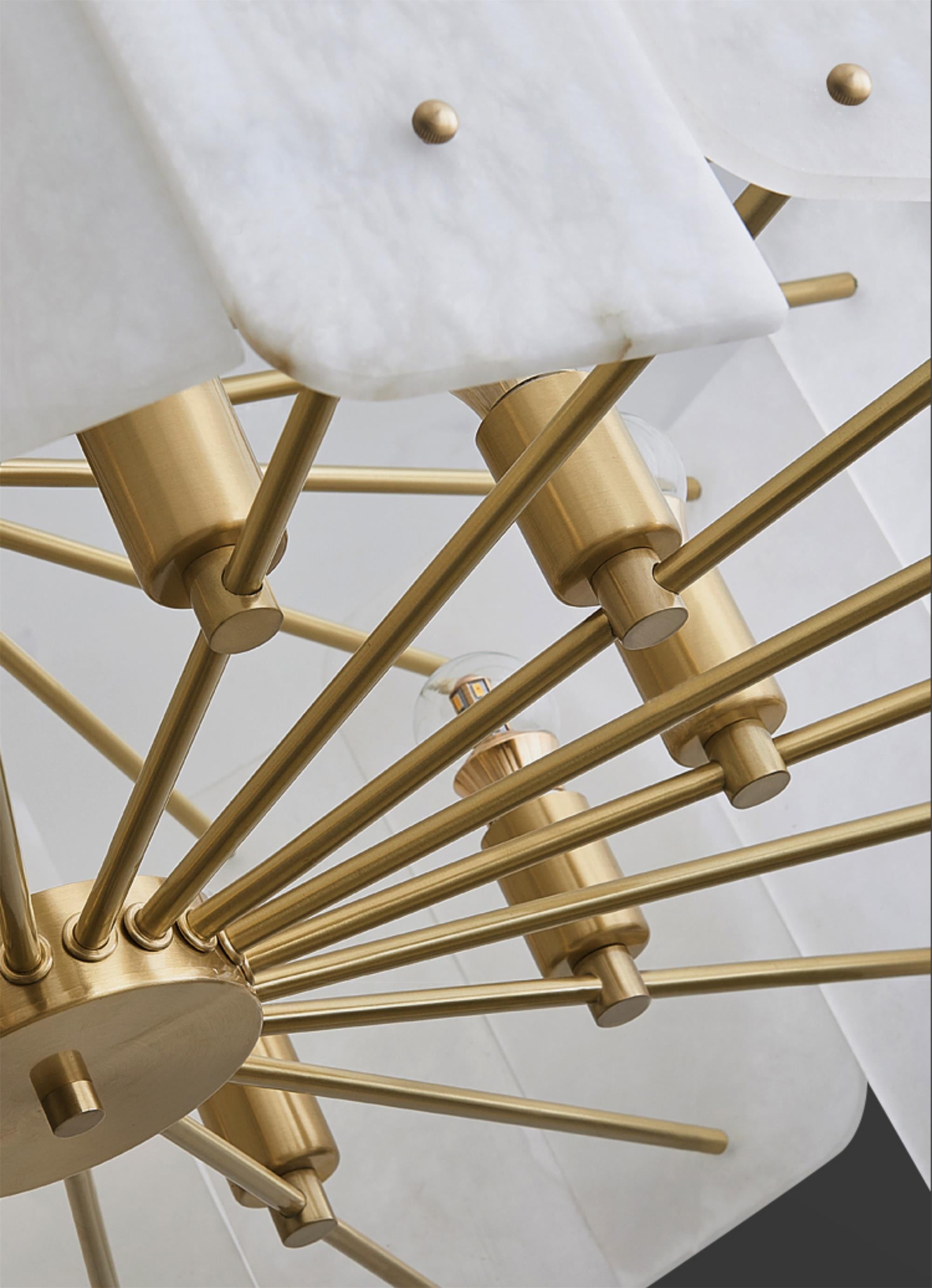 Zoe Tiered Alabaster Chandelier