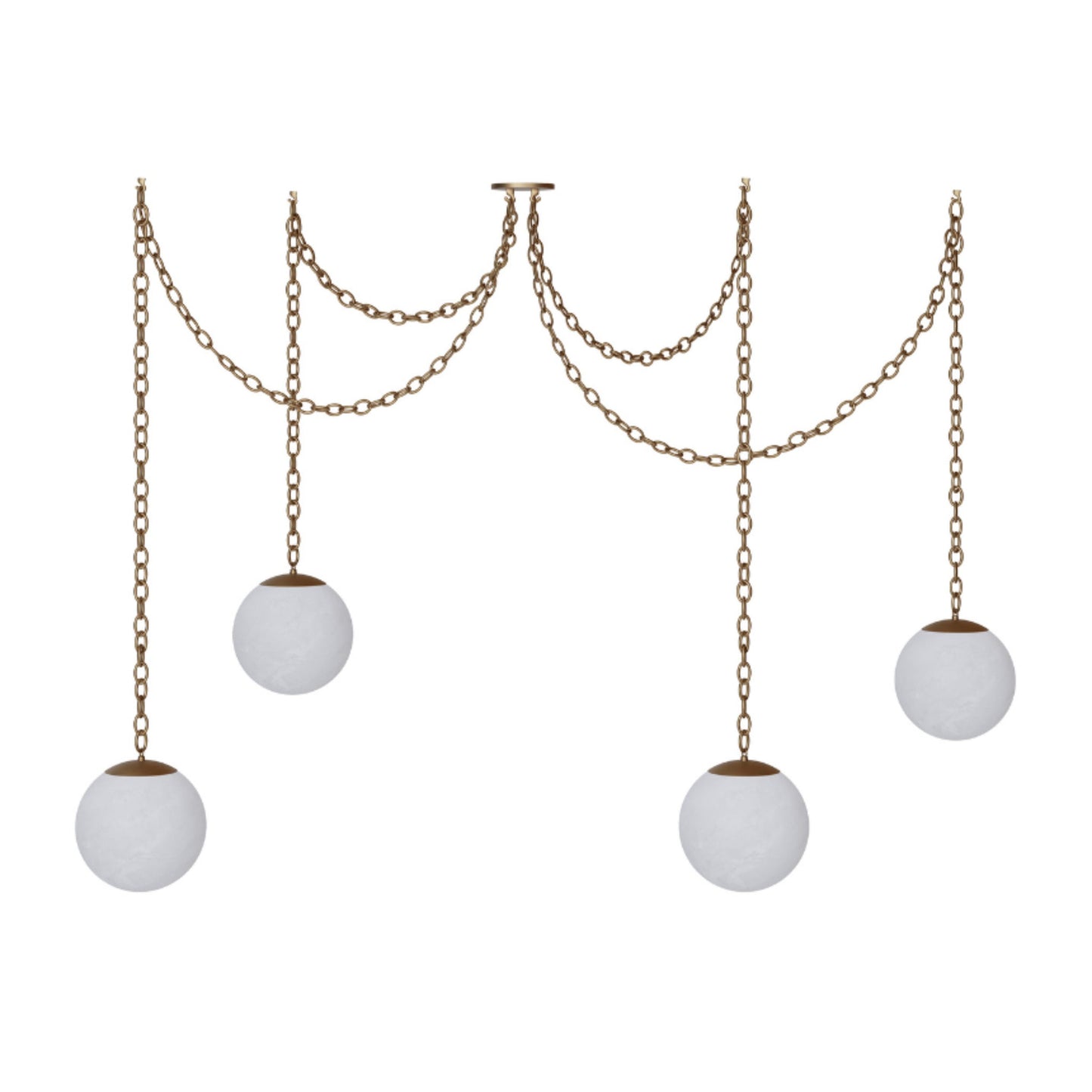Valen Alabaster 4 Swag Chandelier