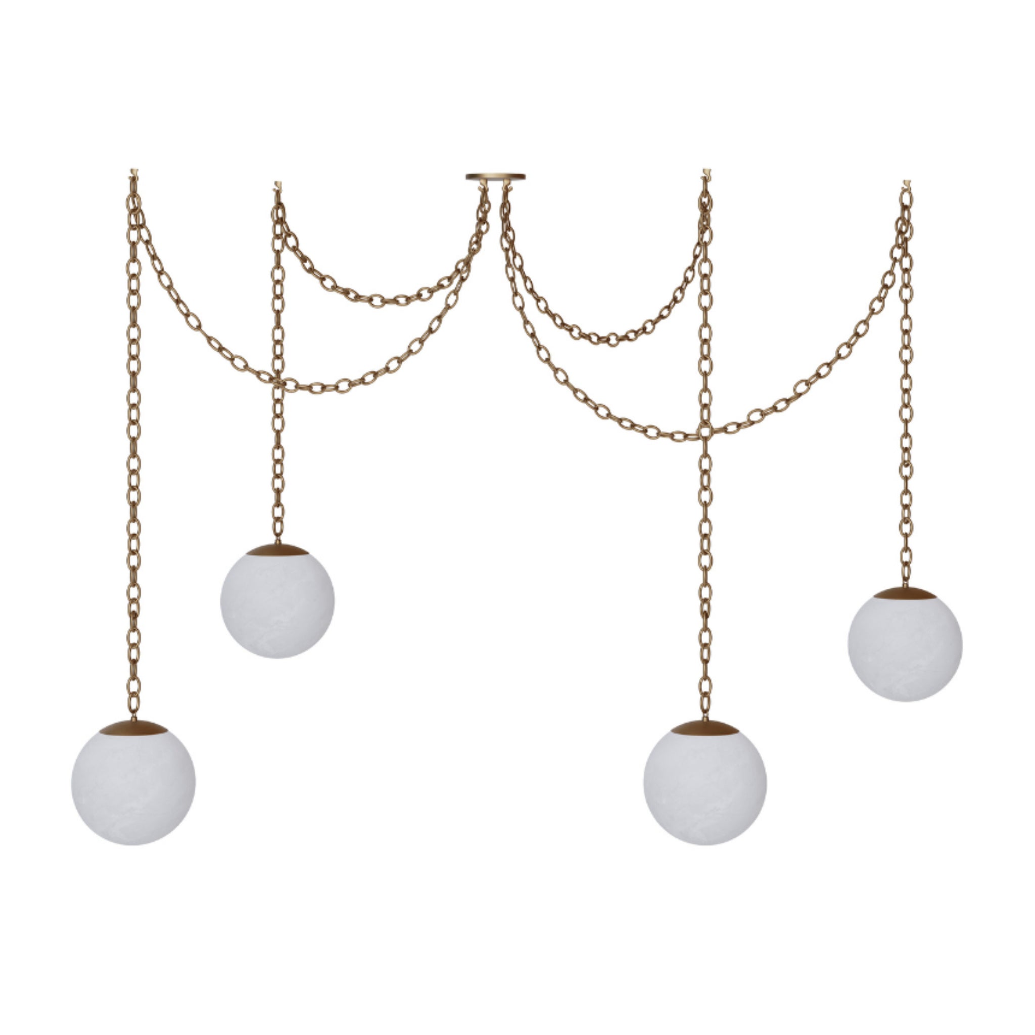 Valen Alabaster 4 Swag Chandelier