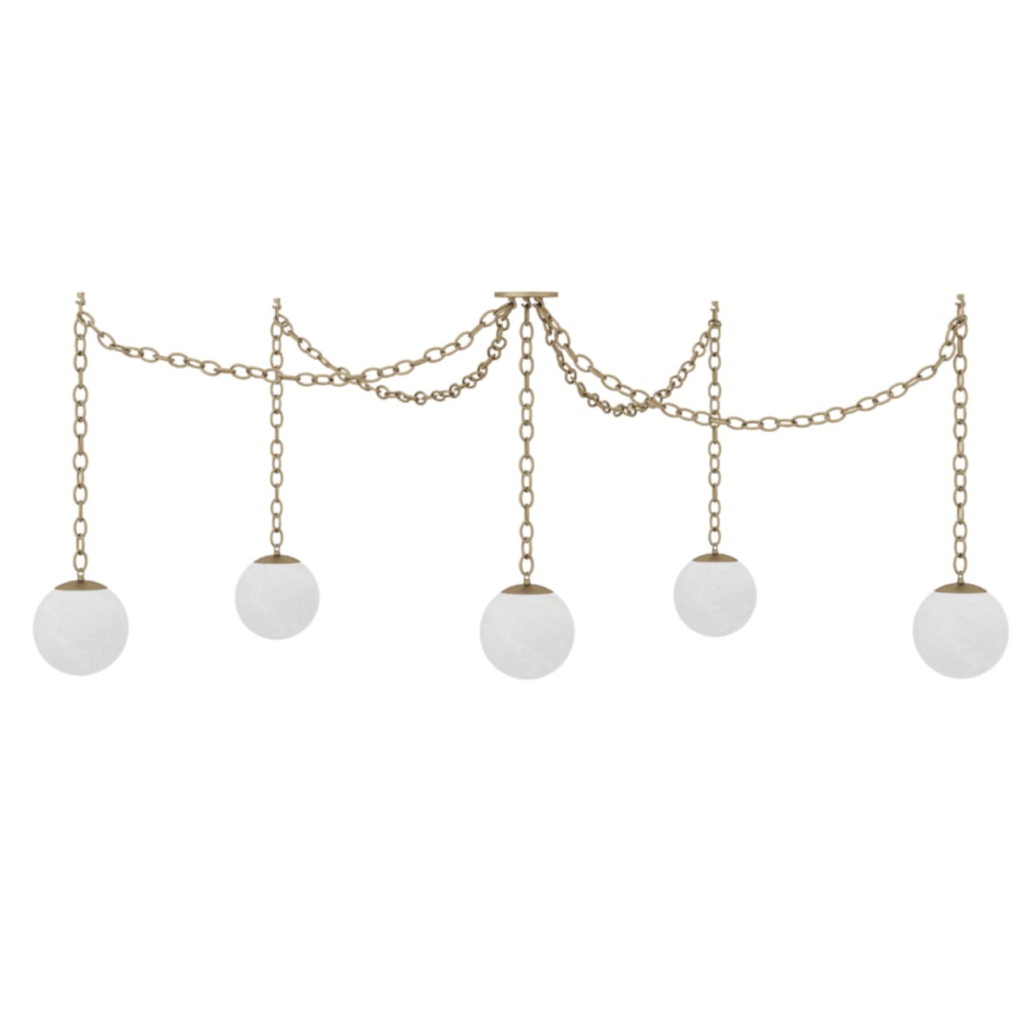 Valen Alabaster 5 Swag Chandelier