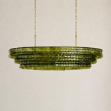 Ghiaccio Oval Chandelier 54"W 65"W